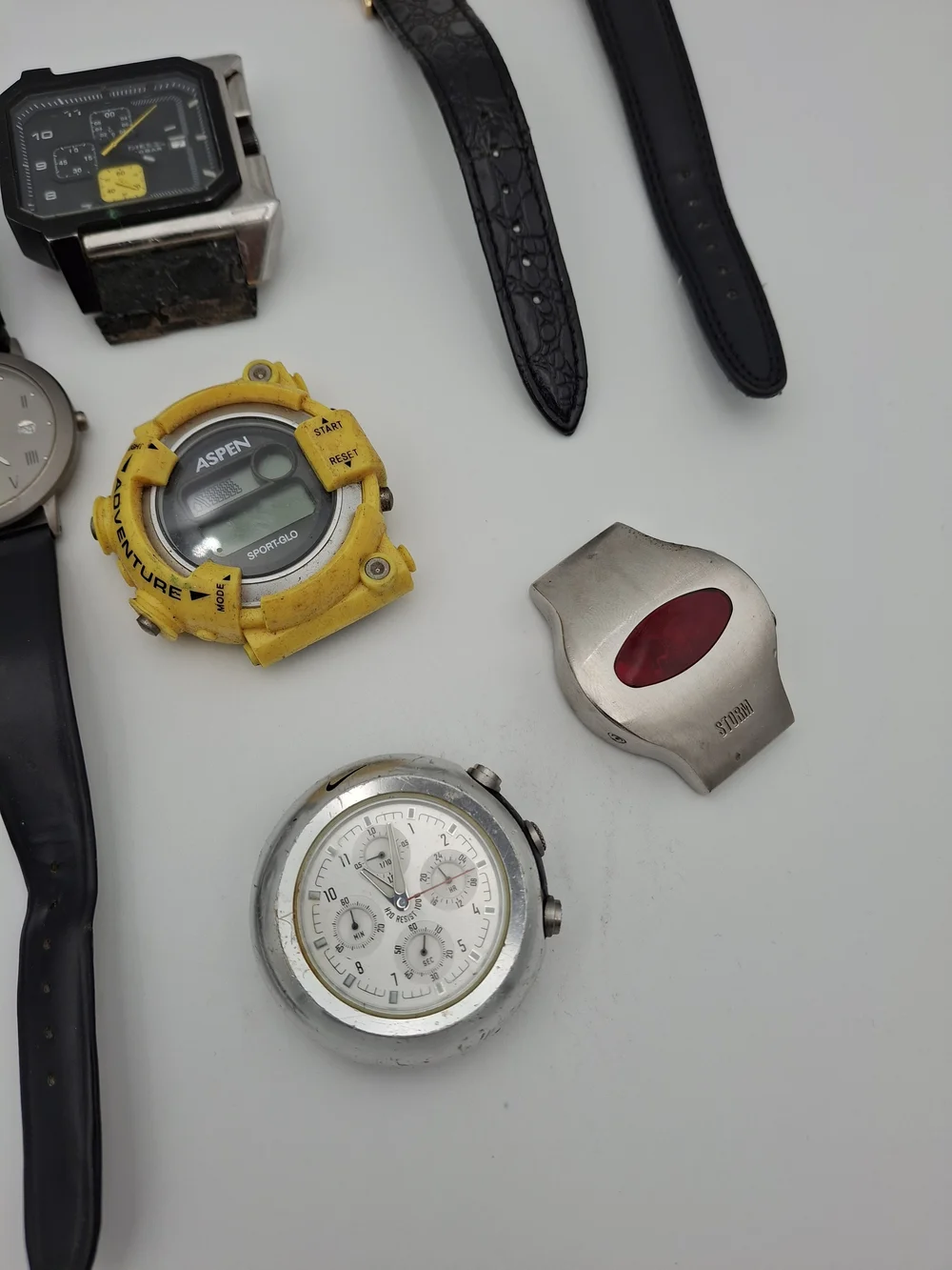 Men's Watch Lot (Skagen, Diesel, Casio, Kenneth Cole) For Parts Or Repair